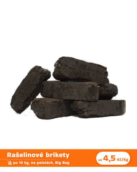 RAŠELINOVÉ BRIKETY - 1000 kg (1 paleta)