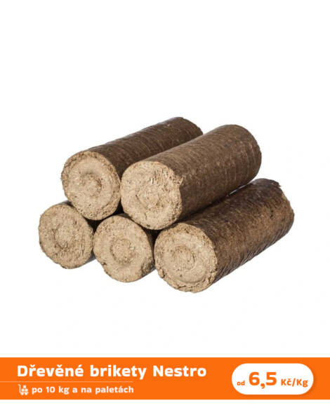 DŘEVĚNÉ BRIKETY NESTRO - 1000 kg (1 paleta)