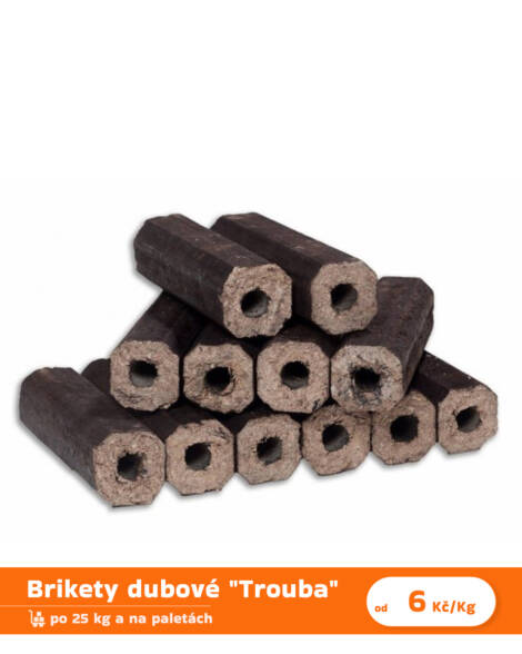 DUBOVÉ BRIKETY "TROUBA" - 1000 kg (1 paleta)